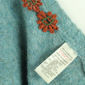 Second Hand MISS SIXTY Strickjacke Cardigan mit Wolle Gr. M blau meliert (*)