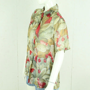 Vintage Bluse Gr. S mehrfarbig geblümt kurzarm