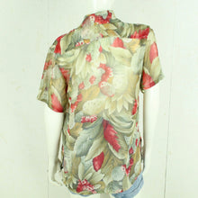 Laden Sie das Bild in den Galerie-Viewer, Vintage Bluse Gr. S mehrfarbig geblümt kurzarm
