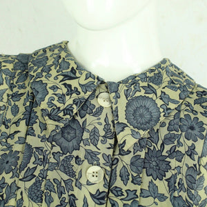 Vintage Bluse Gr. S mehrfarbig geblümt kurzarm