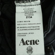 Laden Sie das Bild in den Galerie-Viewer, Second Hand ACNE STUDIOS Jeans Gr. W27 grau Mod. Needle Rocca (*)