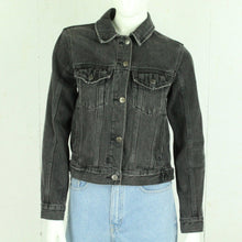 Laden Sie das Bild in den Galerie-Viewer, Second Hand KSUBI Jeansjacke Gr. S grau Jacke (*)