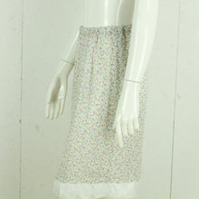 Laden Sie das Bild in den Galerie-Viewer, Vintage Rock Gr. M weiß bunt geblümt High Waist Rock