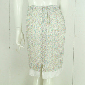 Vintage Rock Gr. M weiß bunt geblümt High Waist Rock