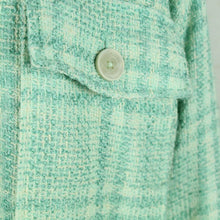 Laden Sie das Bild in den Galerie-Viewer, Second Hand STRADIVARIUS Hemdjacke Gr. S grün weiß kariert Jacke (*)