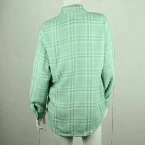 Second Hand STRADIVARIUS Hemdjacke Gr. S grün weiß kariert Jacke (*)