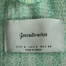 Laden Sie das Bild in den Galerie-Viewer, Second Hand STRADIVARIUS Hemdjacke Gr. S grün weiß kariert Jacke (*)
