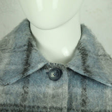 Laden Sie das Bild in den Galerie-Viewer, Second Hand TOPSHOP Hemdjacke mit Wolle Gr. 36/38 grau blau kariert Jacke (*)
