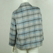 Laden Sie das Bild in den Galerie-Viewer, Second Hand TOPSHOP Hemdjacke mit Wolle Gr. 36/38 grau blau kariert Jacke (*)