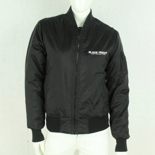 Second Hand BLACK FRIDAY BERLIN Bomberjacke Gr. S schwarz uni Jacke (*)