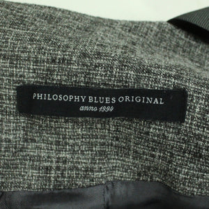 Second Hand PHILOSOPHY BLUES ORIGINALS Kleid mit Wolle Gr. 38 grau weiß gemustert (*)