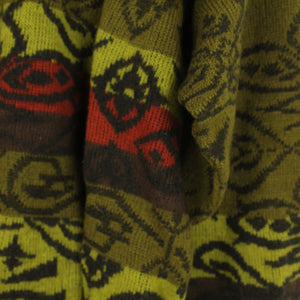 Vintage Pullover mit Wolle Gr. L bunt Crazy Pattern Strick