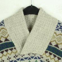 Laden Sie das Bild in den Galerie-Viewer, Vintage Pullover mit Wolle Gr. M beige bunt Crazy Pattern Strick