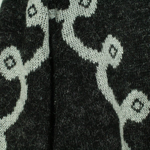 Vintage Pullover Gr. M dunkelgrau Crazy Pattern Strick