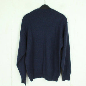 Vintage Pullover mit Wolle Gr. S blau mehrfarbig Crazy Pattern Strick