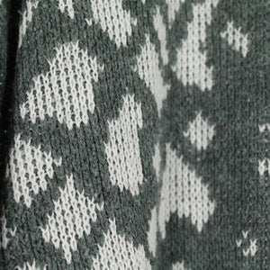 Vintage Pullover Gr. M/L grau und rosa Crazy Pattern Strick