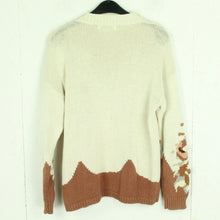 Laden Sie das Bild in den Galerie-Viewer, Vintage Pullover Gr. M beige und braun Crazy Pattern Strick