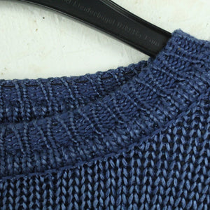 Vintage Pullover Gr. L blau Crazy Pattern Strick