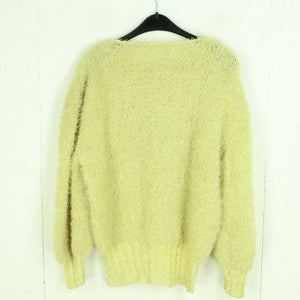 Vintage Pullover Gr. L gelb bunt Crazy Pattern Strick