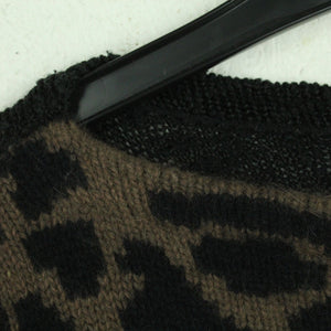 Vintage Pullover Gr. M schwarz und braun Crazy Pattern Strick