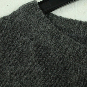 Vintage Pullover mit Wolle Gr. M grau Crazy Pattern Strick