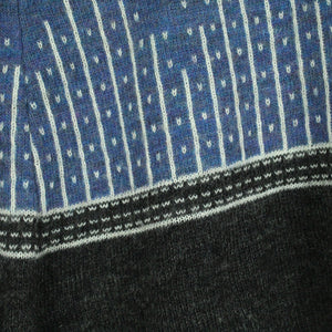 Vintage Pullover mit Wolle Gr. M blau mehrfarbig Crazy Pattern Strick