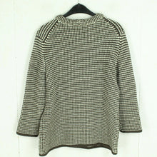 Laden Sie das Bild in den Galerie-Viewer, Vintage Pullover Gr. M braun und weiß Crazy Pattern Strick