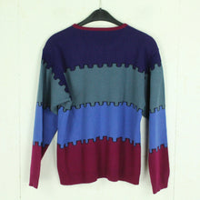 Laden Sie das Bild in den Galerie-Viewer, Vintage Pullover Gr. M mehrfarbig Crazy Pattern Strick