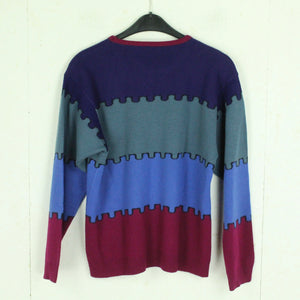 Vintage Pullover Gr. M mehrfarbig Crazy Pattern Strick