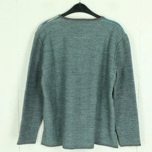Laden Sie das Bild in den Galerie-Viewer, Vintage Pullover mit Wolle Gr. L hellblau mehrfarbig Crazy Pattern Strick