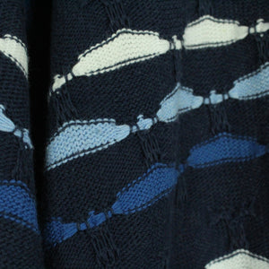 Vintage Pullover Gr. S blau mehrfarbig Crazy Pattern Strick
