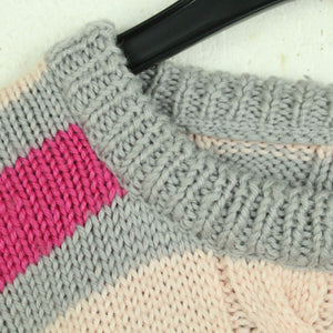 Vintage Pullover Gr. S rosa mehrfarbig gestreift Strick
