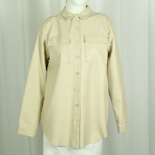 Second Hand LOAVIES Hemd Gr. L beige Kunstleder (*)