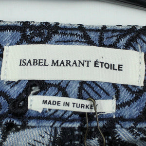 Second Hand ISABEL MARANT ÉTOILE Jeans Gr. 36 blau geblümt Lochmuster NEU (*)