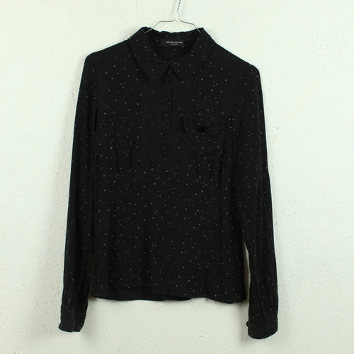 Second Hand BRUUNS BAZAAR Seidenbluse Gr. 36 schwarz gepunktet Bluse Seide (*)