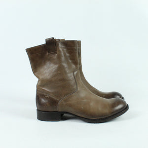 Second Hand INK Stiefeletten Booties Gr. 39 braun Leder (*)