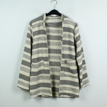 Laden Sie das Bild in den Galerie-Viewer, Second Hand TODAY Jacke Gr. L creme schwarz gestreift (*)