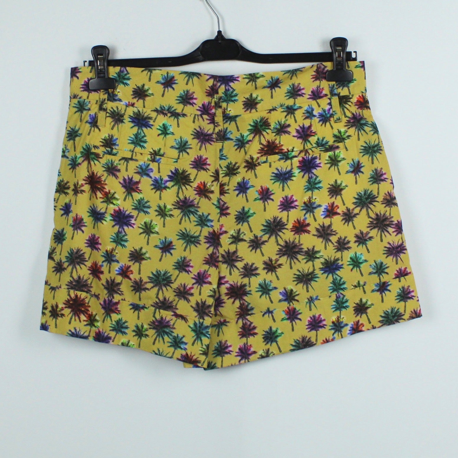 Second Hand SCHUMACHER Shorts Gr. M gelb Palmen Muster (*)