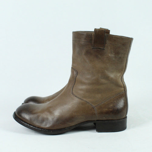 Second Hand INK Stiefeletten Booties Gr. 39 braun Leder (*)