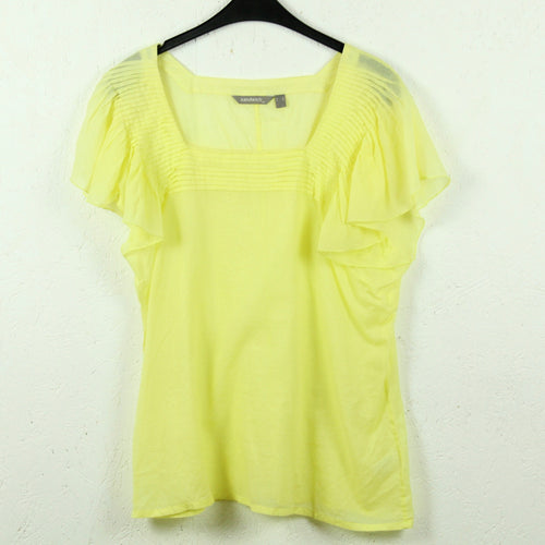 Second Hand SANDWICH Bluse Gr. 42 gelb uni Kurzarmbluse (*)