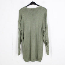 Laden Sie das Bild in den Galerie-Viewer, Vintage Pullover Female Gr. L khaki Zopfmuster Strick