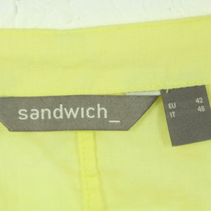 Second Hand SANDWICH Bluse Gr. 42 gelb uni Kurzarmbluse (*)