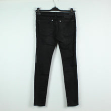 Laden Sie das Bild in den Galerie-Viewer, Second Hand SET Jeans Gr. 36 schwarz Skinny Lederapplikationen (*)