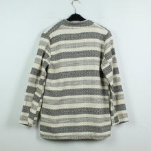Laden Sie das Bild in den Galerie-Viewer, Second Hand TODAY Jacke Gr. L creme schwarz gestreift (*)