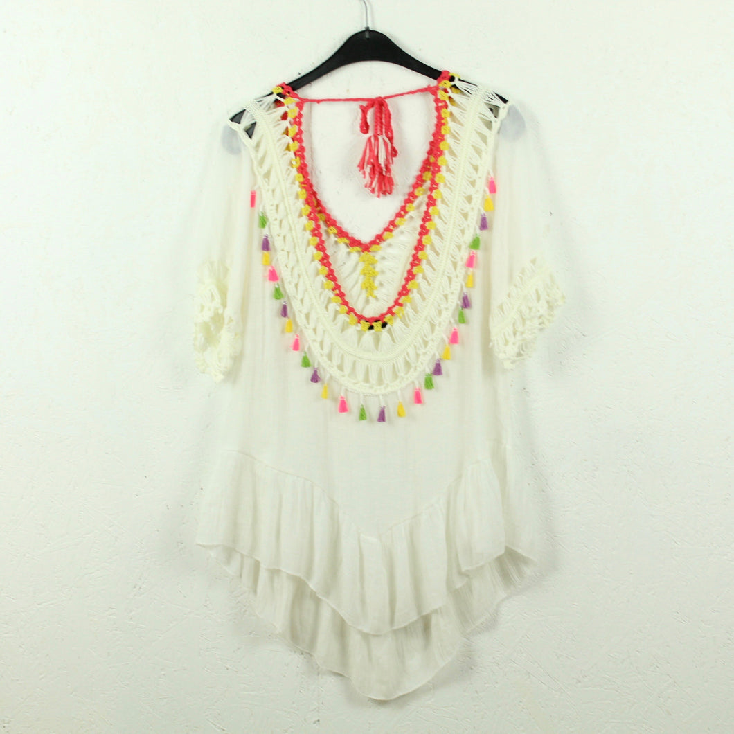 Second Hand MISS CHARM Tunika Gr. S/M weiß bunt Boho (*)