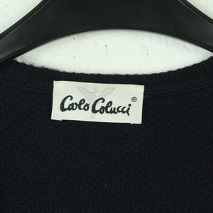 CARLO COLUCCI Vintage Cardigan Gr. L dunkelblau mehrfarbig