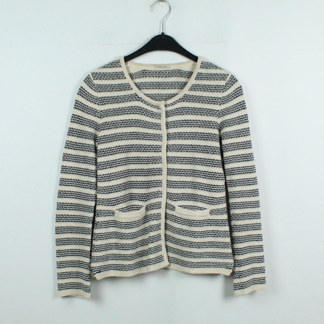 Second Hand INTIMISSIMI Strickjacke Gr. S beige blau gestreift  (*)