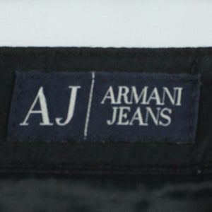 Second Hand ARMANI JEANS Rock mit Wolle Gr. 36 schwarz Applikationen (*)
