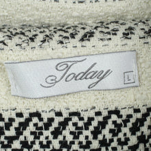 Laden Sie das Bild in den Galerie-Viewer, Second Hand TODAY Jacke Gr. L creme schwarz gestreift (*)