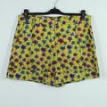 Second Hand SCHUMACHER Shorts Gr. M gelb Palmen Muster (*)